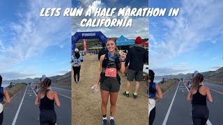 LETS RUN A HALF MARATHON IN CALIFORNIA | a new PB, what I eat and how I prep for a half marathon