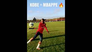 Kylian Mbappe and Kobe Bryant Playing Football