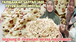 Bikin peyek gurih renyah hanya di tambahkan santan || langsung di riview serasa mau lebaran ⁉️