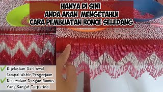 TUTORIAL RONCE SELENDANG || RUMUS RONCE SELENDANG MOTIF ZIGZAG