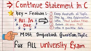 Continue Statement in C Programming | C Tutorial for beginners | Code Hacker