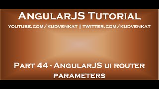 AngularJS ui router parameters