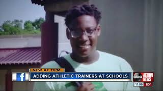 Adding athletic trainers at schools