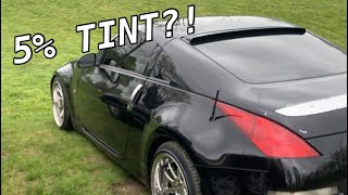 Finally Tinting My 350z Windows! (5% is VERY Dark)