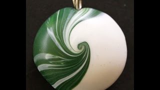 Swirl Perlen II , Polymer Clay Swirl Beads, RuthvonG