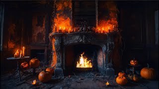 Spooky Halloween Fireplace Ambience👻 Scary Halloween Music🎃 Happy Halloween 2025