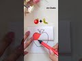 🍎+🐛=? Creative Emoji drawing💕 #artstudio #emoji #satisfying #viral #trending #youtubeshorts #shorts