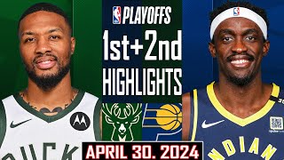 Milwaukee Bucks Vs Indiana Pacers 1st, 2nd Qtr Highlights | Game 5 | Apr 30 | 2024 NBA Playoffs