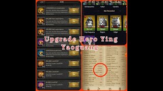 Clash of kings. Increase Cavalry HP And Upgrade Hero Ying yaoguang.