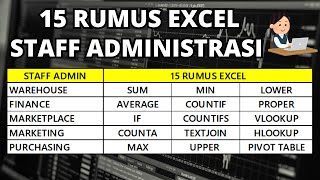 15 Rumus Excel Staff Administrasi