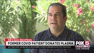 Former COVID-19 patient shares plasma donation story