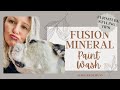 Fusion Mineral Paint Wash thrifted pine Pottery Barn Inspired Coffee table Dupe/decorating tips