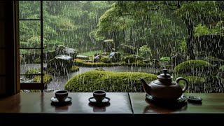 Rain Sounds for Sleeping - Enjoy The Rain Atmosphere of Beautiful Japanese Zen Garden 🌺