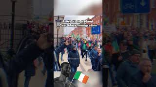 Immigration protests in IRELAND  #europe #trump #ireland