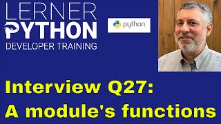 Python interview question #27: Finding a module's functions