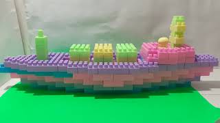 How to Make a LEGO Cargo Ship / Cara membuat Kapal Kargo LEGO