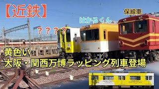 【近鉄電車】 いのちのあかし ラッピング列車とはかるくんを撮影