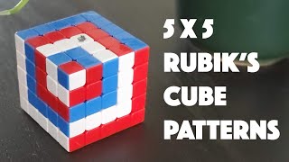 How to create 5x5 Rubiks cube patterns | Super Flip | Clown | Flower | Pillars | Cube in A Cube