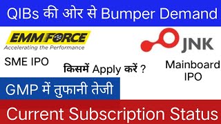 Emmforce Autotech IPO |JNK India IPO | Subscription Status & GMP|