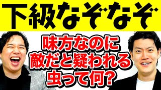 【下級なぞなぞ】味方なのに敵だと疑われる虫って何? 下級のはずが大苦戦!?【霜降り明星】