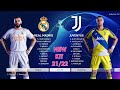 PES 2021 - Real Madrid vs Juventus - New Kits 21/22 - UEFA Champions League UCL - C.Ronaldo vs RM