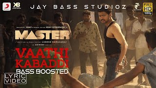 Master - Vaathi Kabaddi Bass Boosted | Thalapathy Vijay | Anirudh Ravichander | JBS | Jay Studioz