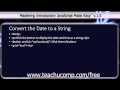 JavaScript Training Tutorial Converting the Date to a String
