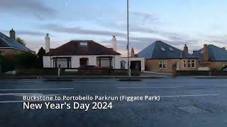 New Year's Day - (Speeded Up) Cycle from Buckstone to Portobello Parkrun (Figgate Park)