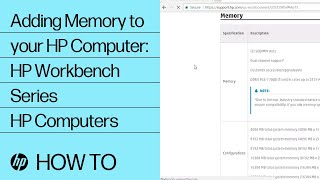 Adding Memory to your HP Computer: HP Workbench Series | HP Computers | HP Support