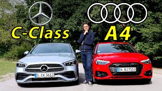 Mercedes C-Class vs Audi A4 comparison REVIEW - what's the better premium sedan?