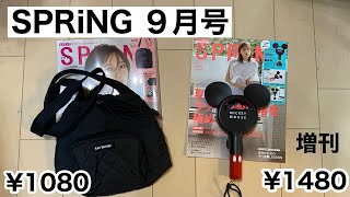 【SPRiNG ９月号】レイビームスの巾着バッグ\u0026ミッキーのハンディ扇風機