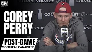 Corey Perry on Mark Scheifele Hit on Jake Evans: "It Was a Scary Situation" | Canadiens Post-Game