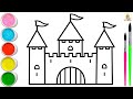 HOW TO DRAW A CASTLE - Step by Step | Easy Drawing