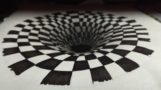 How To Draw A 3D hole - Anamorphic illusion