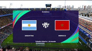 Argentina vs Morocco | Realistic Simulation | eFootball PES Gameplay
