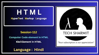HTML Computer Code Elements | Kbd Element in HTML (Session-112)