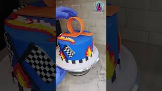 Hot wheels theme cake. Pastel personalizado de hot wheels.