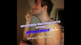 Dario Robinson Transforming Into The Superhero Sportacus (Behind The Scenes)