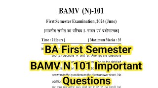 Uou BA First Semester Bamv n 101 Question Paper | Uou Bamv n 101 Question Paper | Uou Bamv n 101