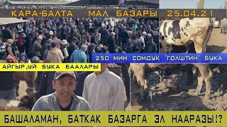 Кара-Балта мал базары 25.04.21. 250 мин сомдук  