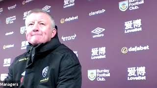 Burnley 1-0 Sheffield United - Chris Wilder - Post-Match Press Conference