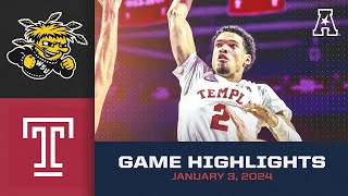 Game Highlights: Wichita State vs. Temple (Jan. 3, 2025)