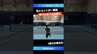 #第①シード #インカレ2024【インカレ室内2023/1R】田中佑(筑波大) #shorts #テニス #tennis #全日本学生テニス選手権