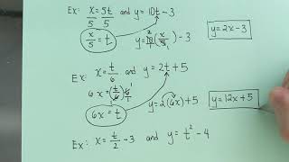 How to rewrite parametric equations to rectangular form