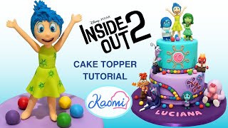 Inside Out 2: How to make JOY Cake Topper STEP by STEP (English subtitles) || Kaomi Tutoriales