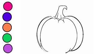 How to draw a Pumpkin🧅 Misti Kumra Drawing 😀😀 Easy Drawing and  The Pumpkin Emoji