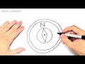 how to draw a compass step by step compass drawing lesson