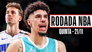 GAME-WINNER DE F. WAGNER DERRUBA LAKERS; LaMelo faz DO LOGO e 73 pts. com Miller - Rodada NBA 21/11