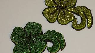 How to make a shamrock/clover using glitter EVa/decor foam.