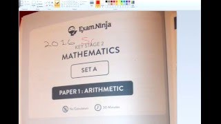 NEW 2016 SPEC ARITHMETIC paper1 Ks2 SATS